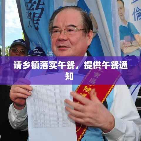 请乡镇落实午餐,提供午餐通知
