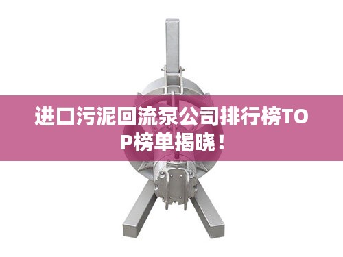 进口污泥回流泵公司排行榜TOP榜单揭晓!